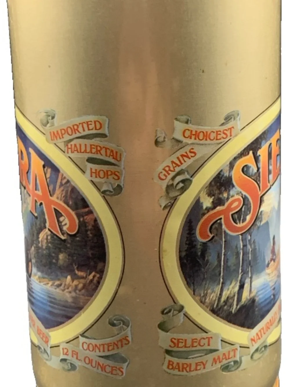 Vintage Beer Can Sierra Naturally Brewed Pilsner Beer Pull Tab Empty Steel Can